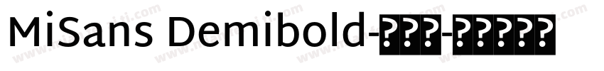 MiSans Demibold-半粗体字体转换